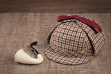 Sherlock Hat and Tobacco pipe