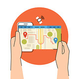 Mobile app for gps navigation