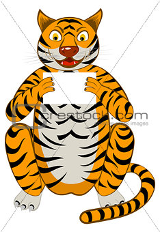 Funny Cartoon Tiger 
