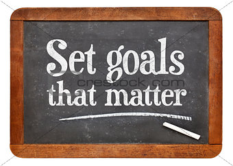 Set goals that matters on blackboard