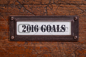 2016 goals - file cabinet label