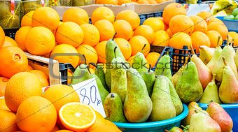Pears and oranges