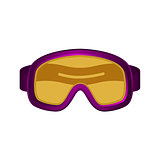 Ski sport goggles in dark purple design