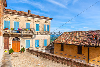 Colorful house in small italian town.