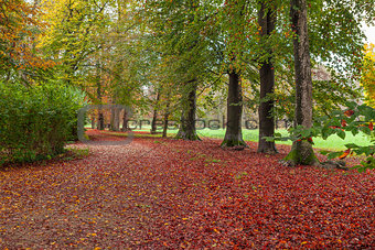 Racconigi park in autumn.