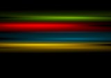 Multicolored stripes on black background