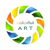 Abstract colorful circle logo background