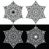 Christmas snowflake decoration - embroidery style