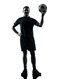 man soccer player silhouette