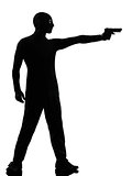thief criminal terrorist aiming gun man silhouette