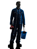 man janitor plumber  silhouette