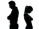father daughter dispute conflict silhouette