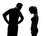 father daughter dispute conflict  silhouette
