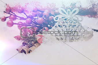 Christmas background with retro effect