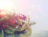 Christmas background with vintage effect