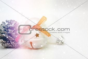 Sparkly Christmas background with decorations