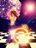 Girl on dance floor