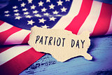 flag of the United States and the text Patriot Day, vignetted