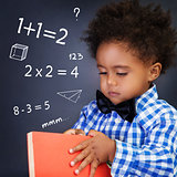 Little boy on math lesson