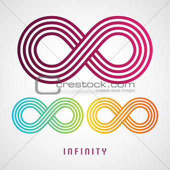 Infinity sign, different colored