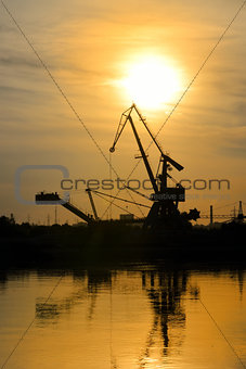  Industrial area with cranes 