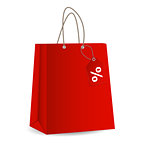 Empty Shopping Bag for Advertising and Branding Vector Illustrat