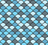 Seamless Fish Scale Pattern Vector Illustration