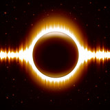 Space Background With Dark Orange Eclipse