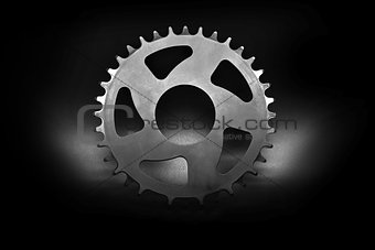 Silver Bicycle chainring