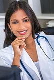 Asian Indian Female Woman Hospital Doctor 