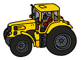 Yellow tractor