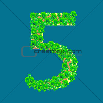 Figure number five 5 tropical island