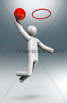 Basketball 3D symbol, Olympic sports