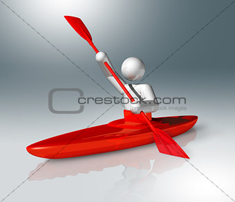 Canoe Slalom 3D symbol, Olympic sports