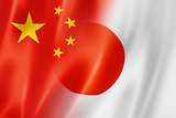 China and Japan flag