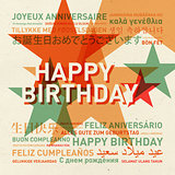 Happy birthday vintage card from the world