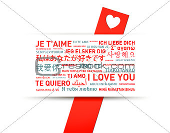 Love card from the world
