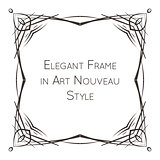 Elegant vector frame in art nouveau