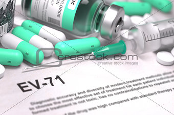 EV-71 Diagnosis. Medical Concept. Composition of Medicaments.