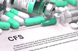 CFS Diagnosis. Medical Concept.