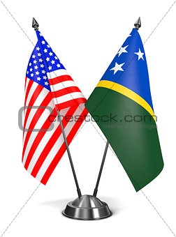 USA and Solomon Islands - Miniature Flags.