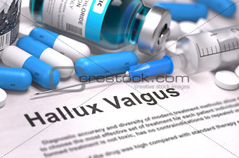 Hallux Valgus Diagnosis. Medical Concept. 
