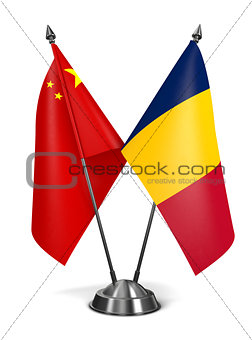 China and Chad - Miniature Flags.