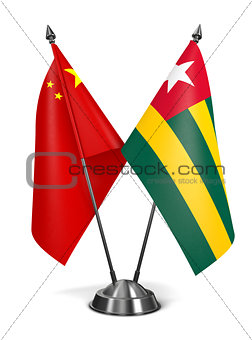 China and Togo - Miniature Flags.