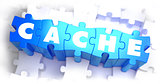 Cache - White Word on Blue Puzzles.