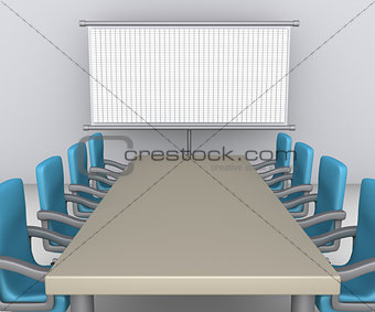 Table and chairs as meeting preparation