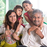 Indian family at home