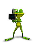 Frog with camcorder