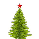 Green paper vector Christmas tree