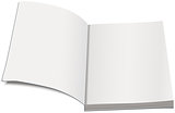 White paperback template. Open book paperback